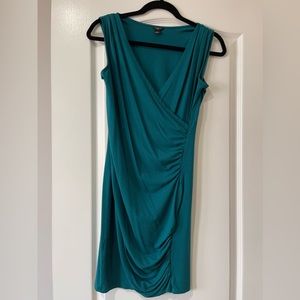ANN TAYLOR SLEEVELESS TURQUOISE DRESS, SIZE SP
